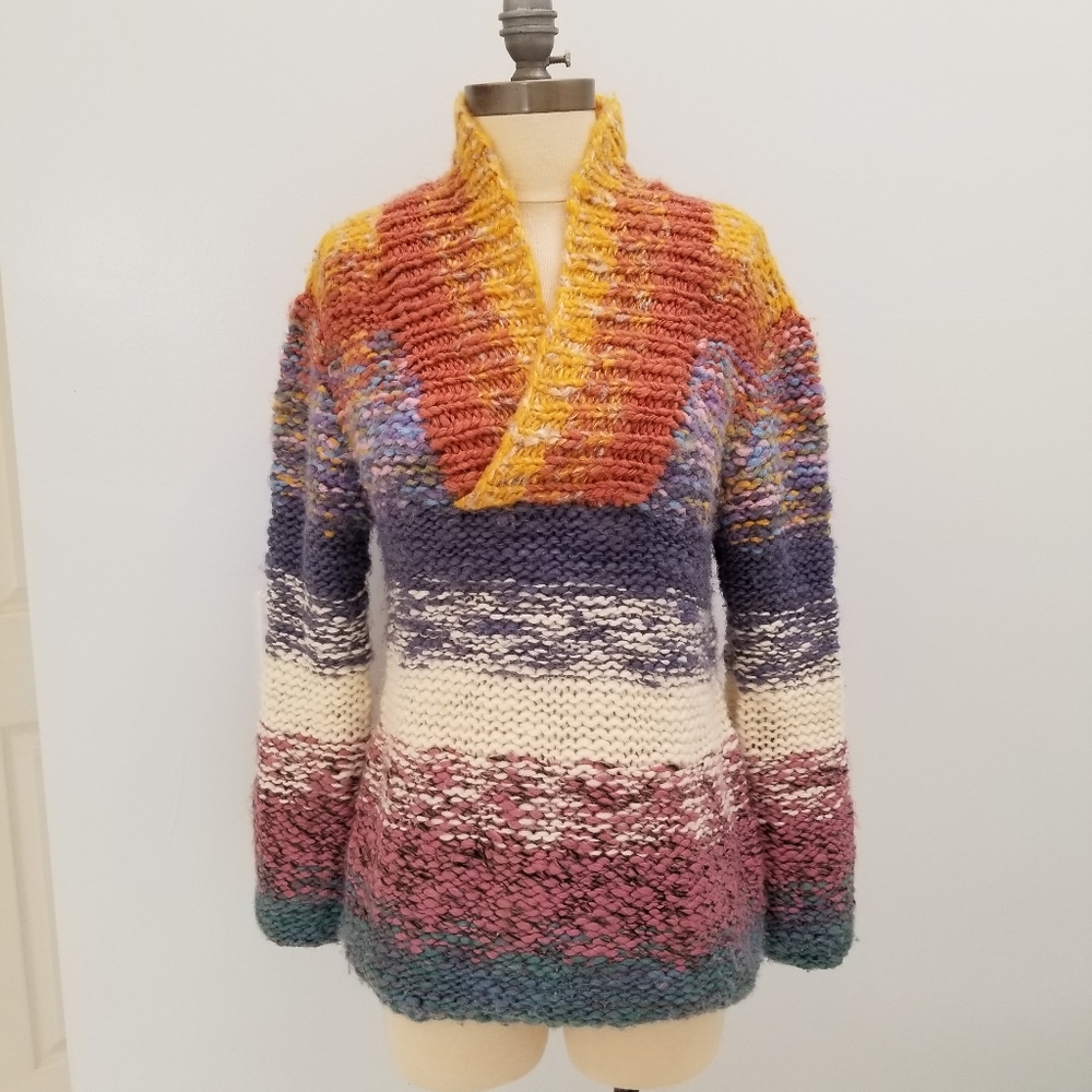 Anthro Sleeping on Snow Sweater